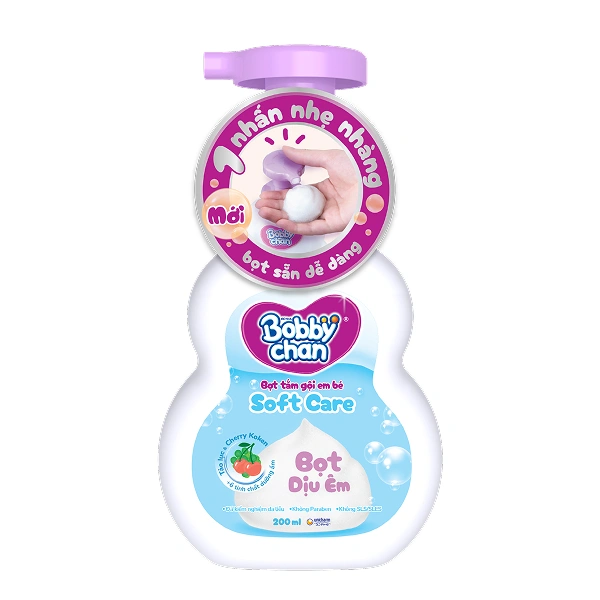 Bọt tắm & gội 2in1 cho bé BobbyChan Soft Care