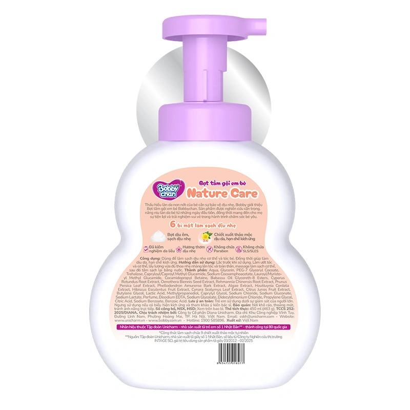 Bọt tắm & gội 2in1 cho bé BobbyChan Nature Care hương thảo mộc 200 ml (mọi độ tuổi) 4