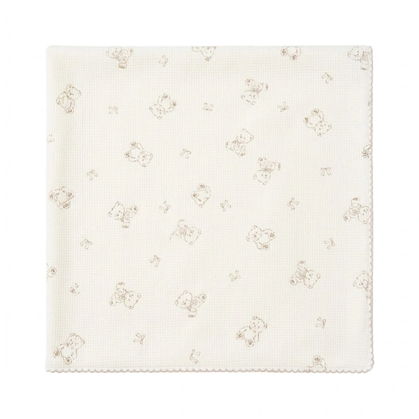 Chăn mây waffle cotton Piumie - Gấu