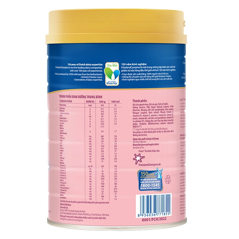 Sữa bầu Friso Gold Mum hương cam 400g 18