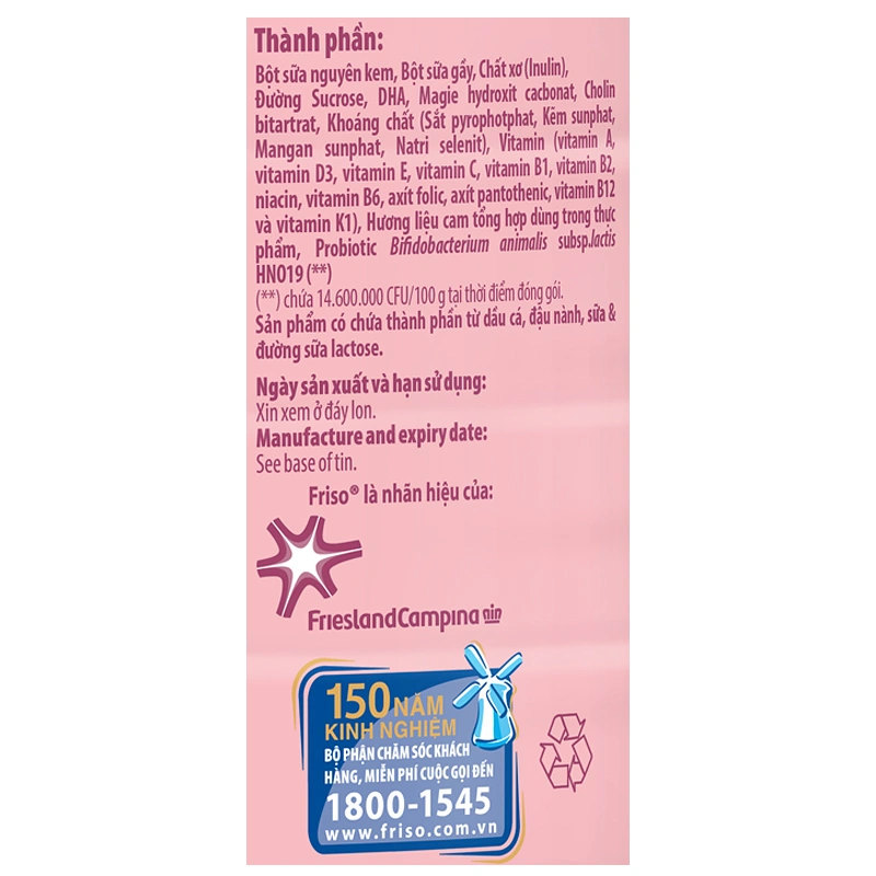 Sữa bầu Friso Gold Mum hương cam 400g 20