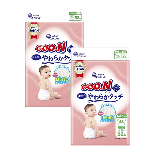 Combo 2 tã dán GOO.N Premium Plus size M - Họa tiết ngẫu nhiên