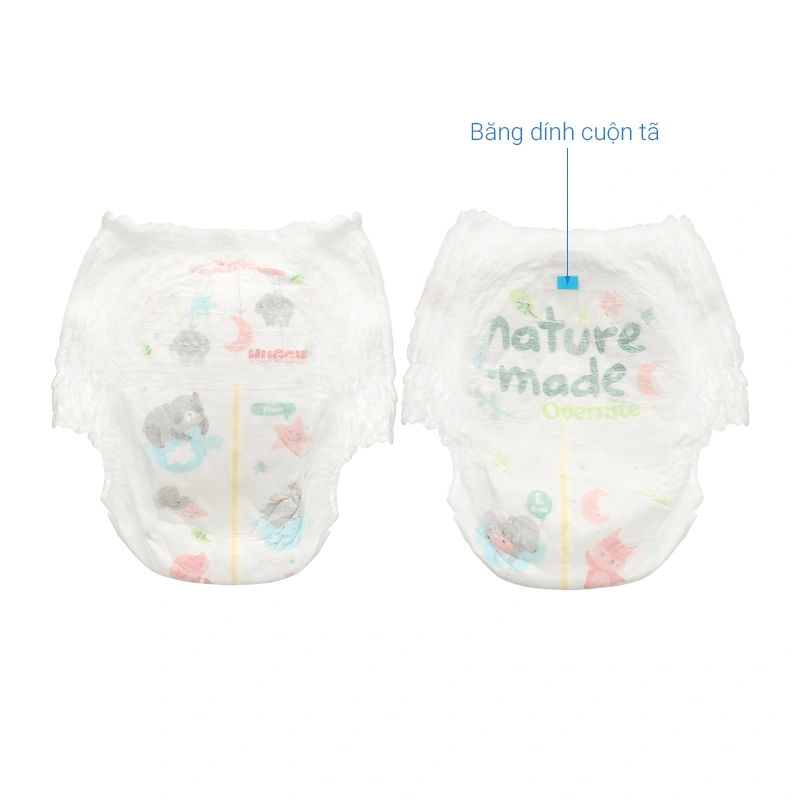 Combo 2 tã quần Huggies Nature made Overnite size L 44 miếng/bịch (9 - 14 kg) 7