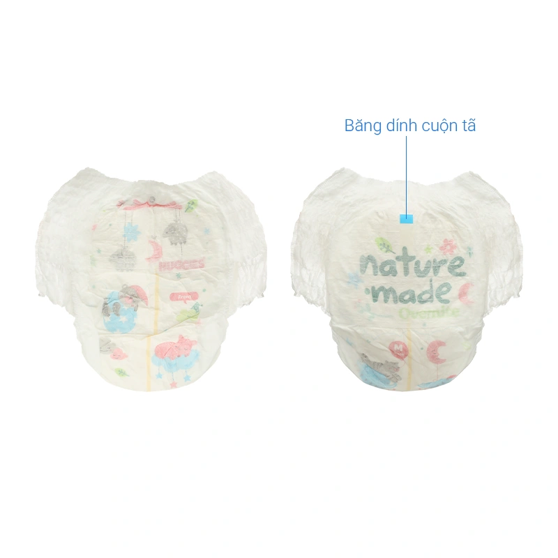 Combo 2 tã quần Huggies Nature made Overnite size M 58 miếng/bịch (6 - 11kg) 7