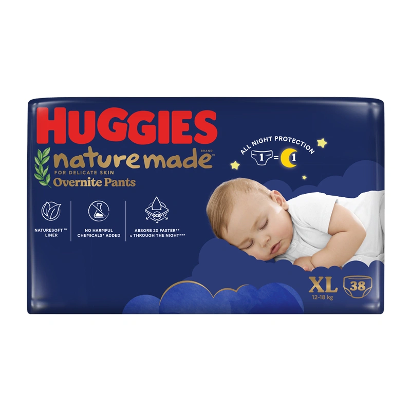 Tã quần Huggies Nature made Overnite size XL 38 miếng (12 - 18 kg) 17