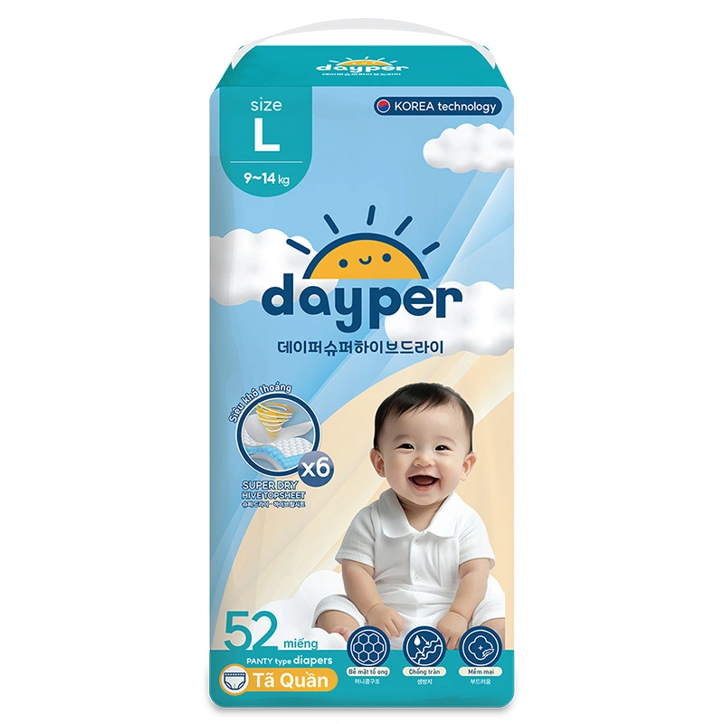 Combo 3 tã quần Dayper size L 52 miếng/bịch (9 - 14 kg) 2