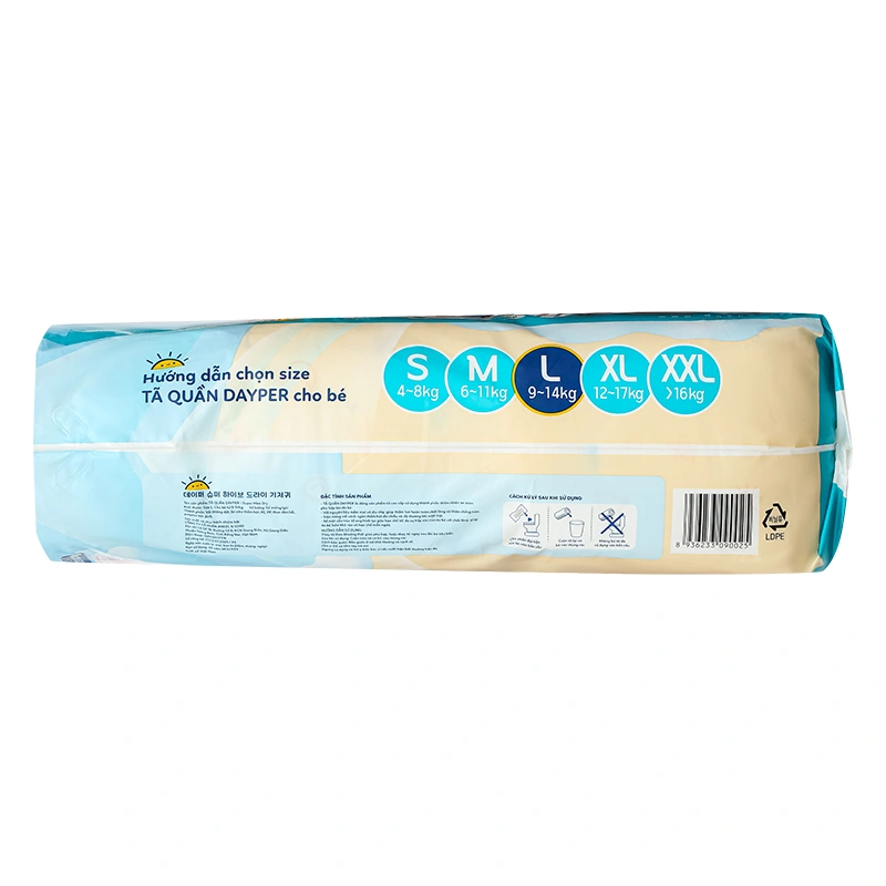 Combo 3 tã quần Dayper size L 52 miếng/bịch (9 - 14 kg) 6