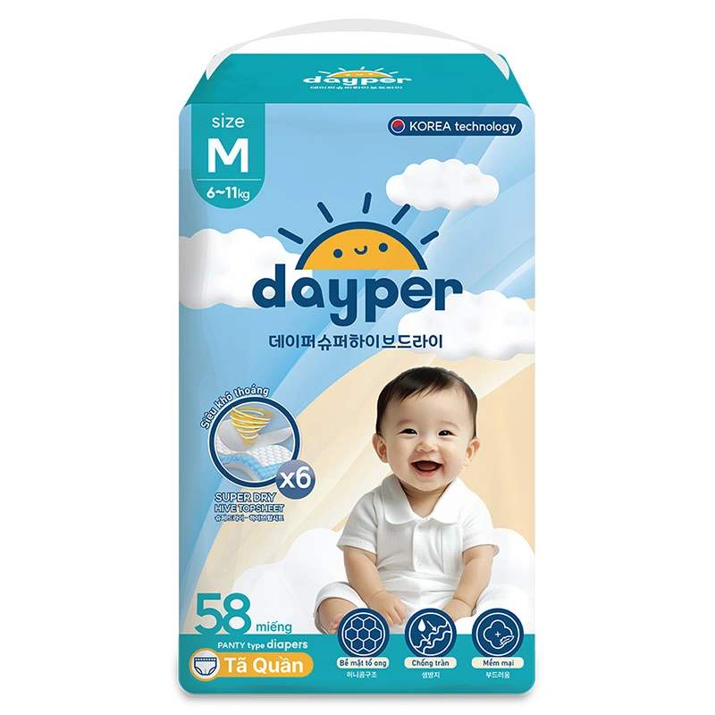 Combo 3 tã quần Dayper size M 58 miếng/bịch (6 - 11 kg) 2