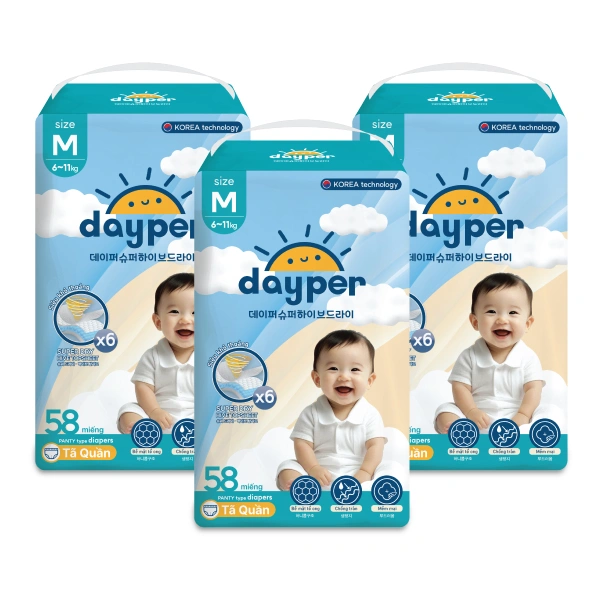 Combo 3 tã quần Dayper size M