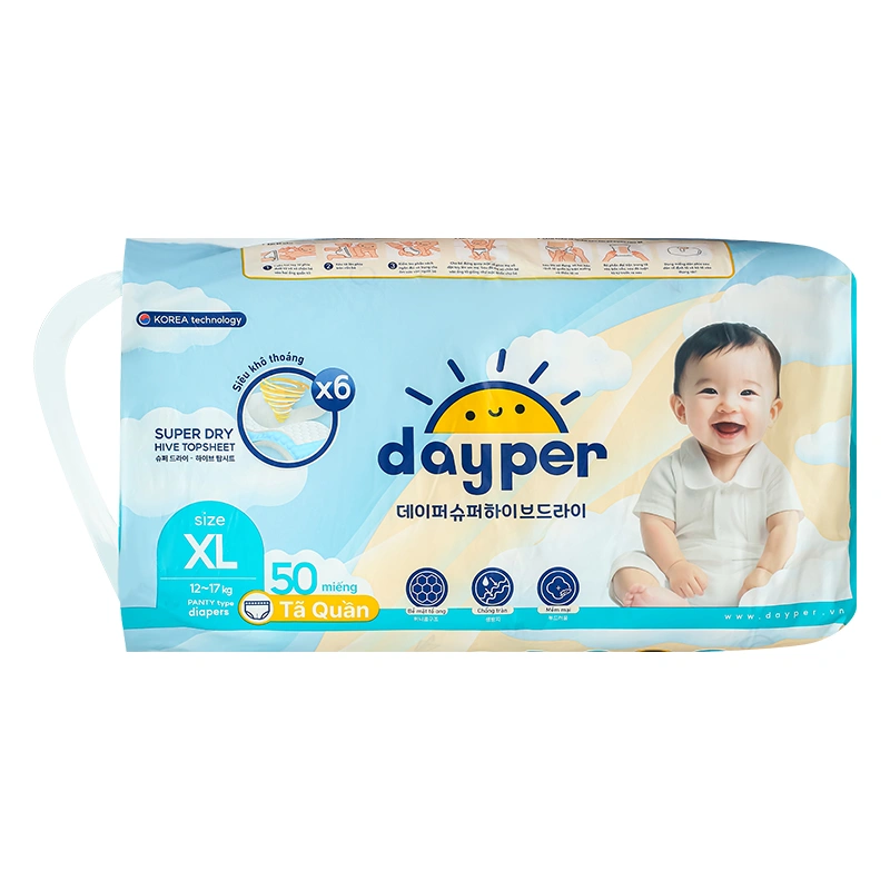 Combo 3 tã quần Dayper size XL 50 miếng/bịch (12 - 17 kg) 3