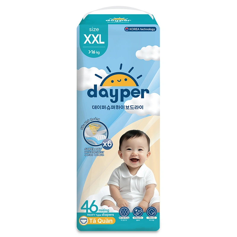 Combo 3 tã quần Dayper size XXL 46 miếng/bịch (từ 16 kg) 2