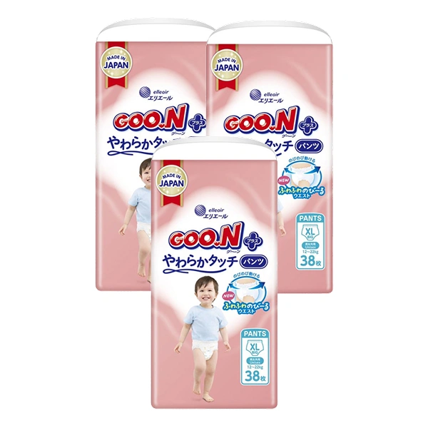 Combo 3 tã quần GOO.N Premium Plus size XL - Họa tiết ngẫu nhiên
