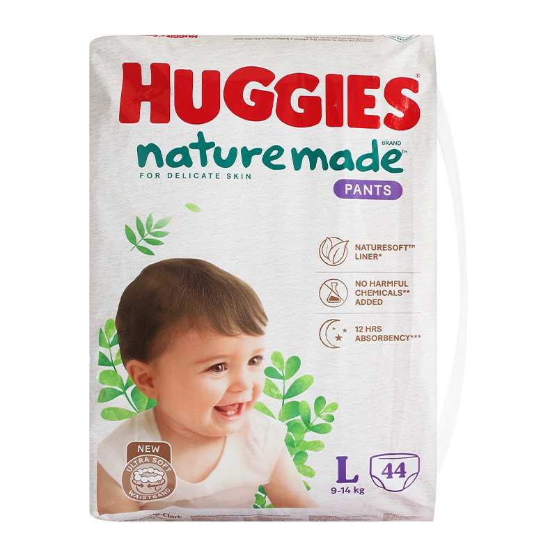 Tã quần Huggies Nature made size L 44 miếng (9 - 14 kg) 16