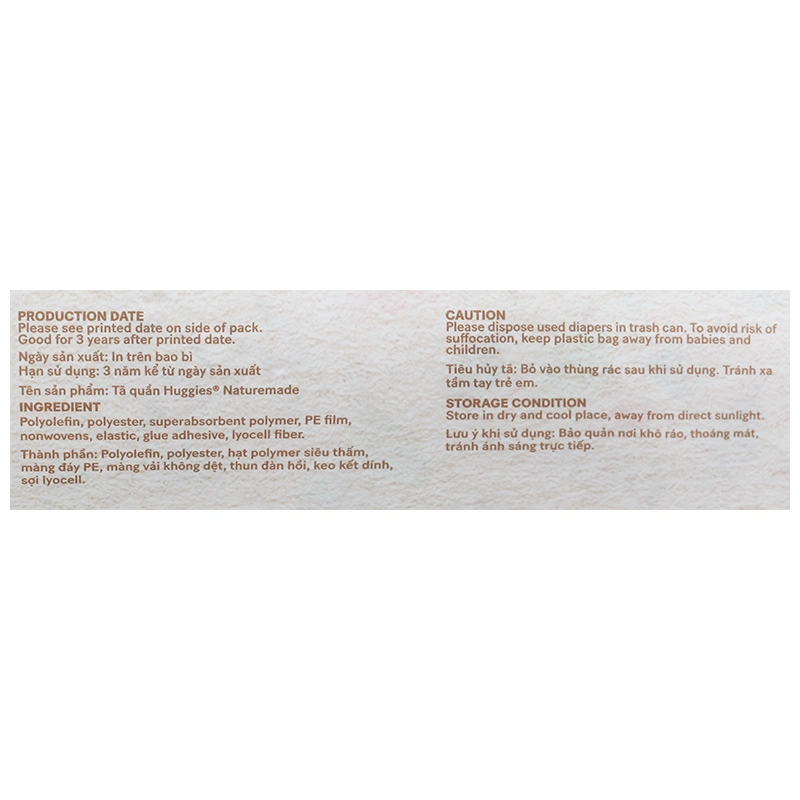 Tã quần Huggies Nature made size M 58 miếng (6 - 11 kg) 28