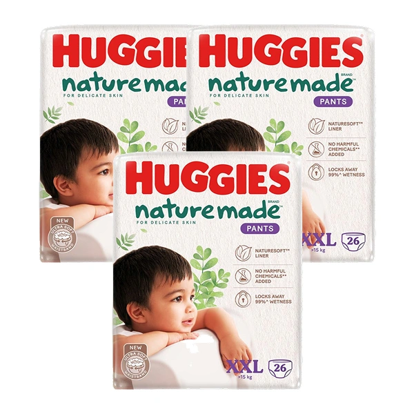 Combo 3 tã quần Huggies Nature made size XXL