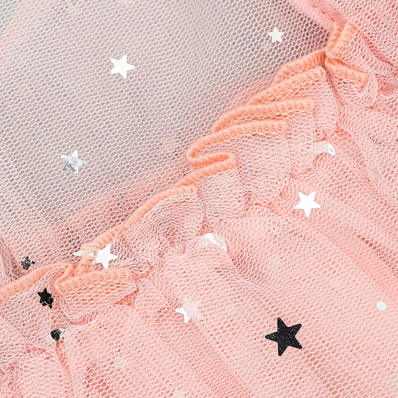 Đầm voan bé gái Rabity 553.010 màu hồng 5