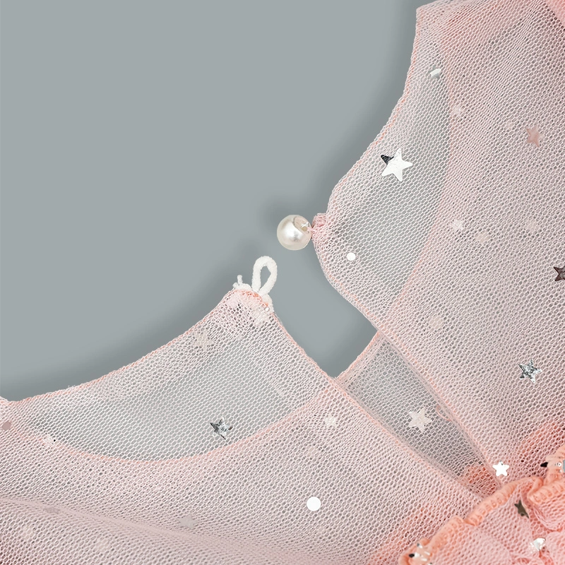 Đầm voan bé gái Rabity 553.010 màu hồng 6