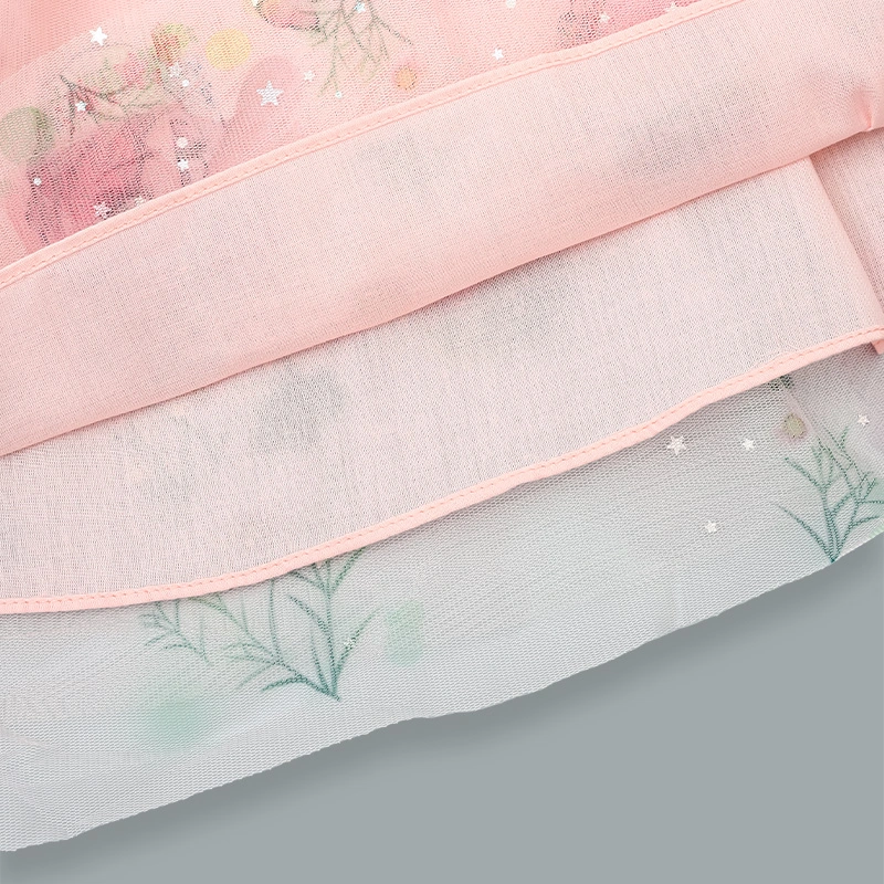 Đầm voan bé gái Rabity 553.010 màu hồng 8