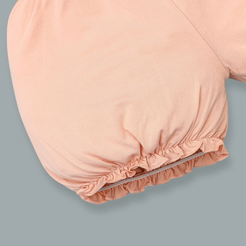 Đồ bộ sát nách bé gái Lullaby NH513N màu be - hồng cam 11