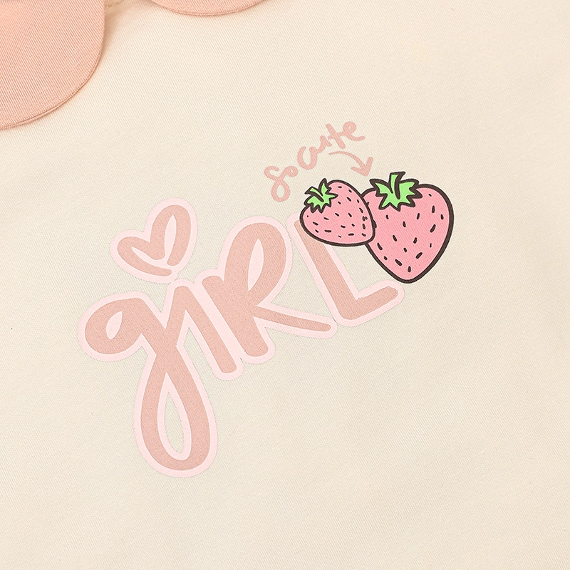 Đồ bộ sát nách bé gái Lullaby NH513N màu be - hồng cam 5