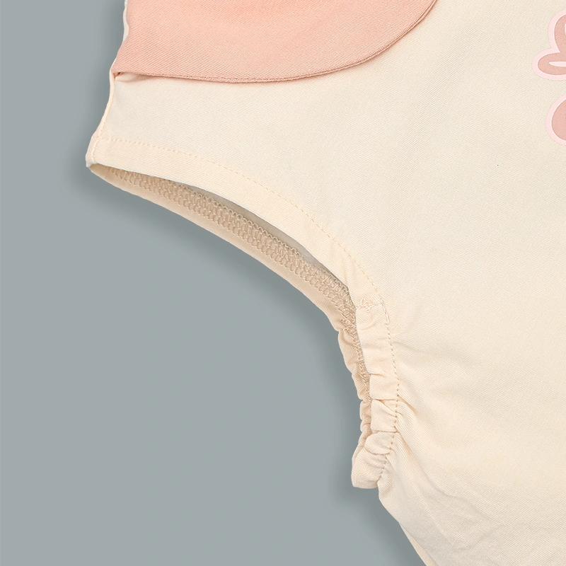 Đồ bộ sát nách bé gái Lullaby NH513N màu be - hồng cam 6