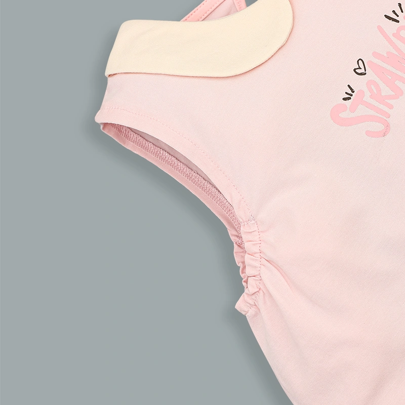 Đồ bộ sát nách bé gái Lullaby NH513N màu be - hồng cam 18