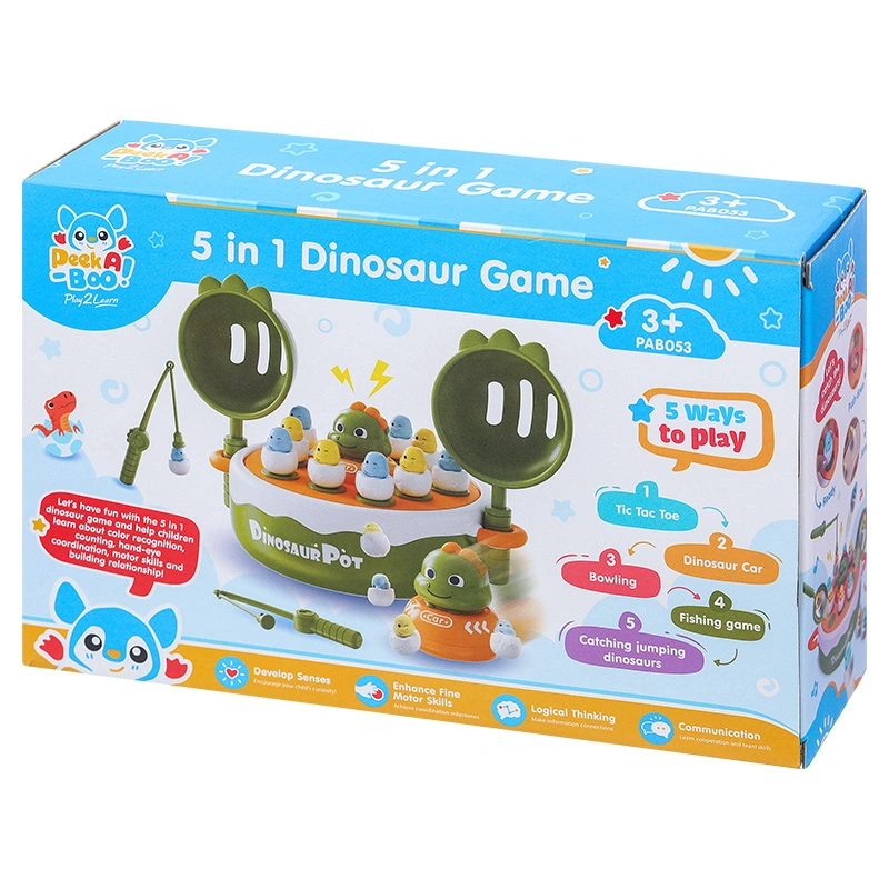 Đồ chơi bắt và câu khủng long 5in1 PEEK A BOO PAB053 2
