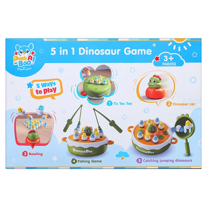 Đồ chơi bắt và câu khủng long 5in1 PEEK A BOO PAB053 3