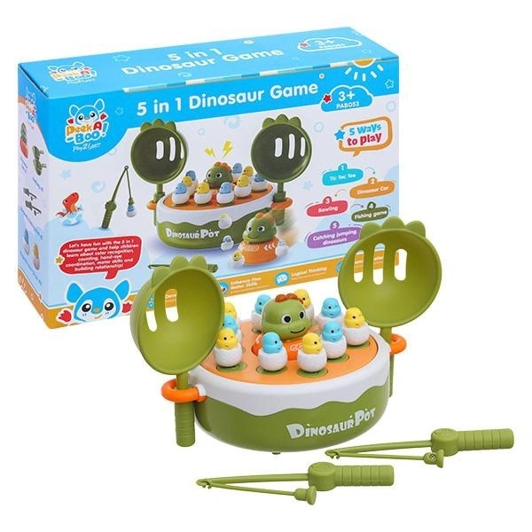 Đồ chơi bắt và câu khủng long 5in1 PEEK A BOO PAB053