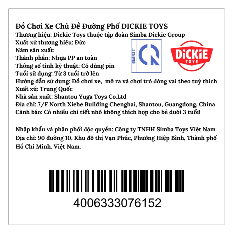 Đồ chơi xe chủ đề đường phố Dickie Toys 4006333076152 - Giao mẫu ngẫu nhiên 8