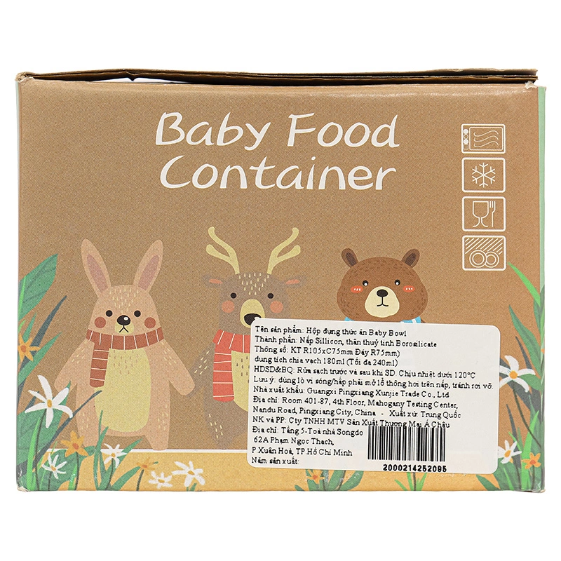Hộp đựng sữa và thức ăn dặm cho bé TOP KIDS Baby Bowl 180ML - Màu ngẫu nhiên 15