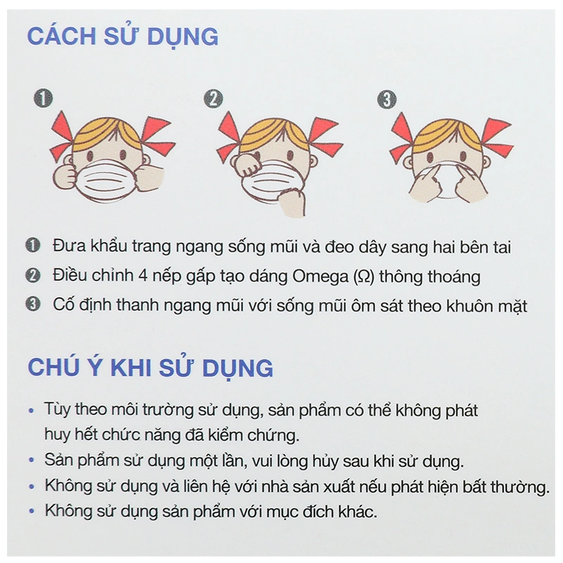 Hộp 50 cái khẩu trang y tế cho bé Anyguard VN-618817H 3 lớp 8