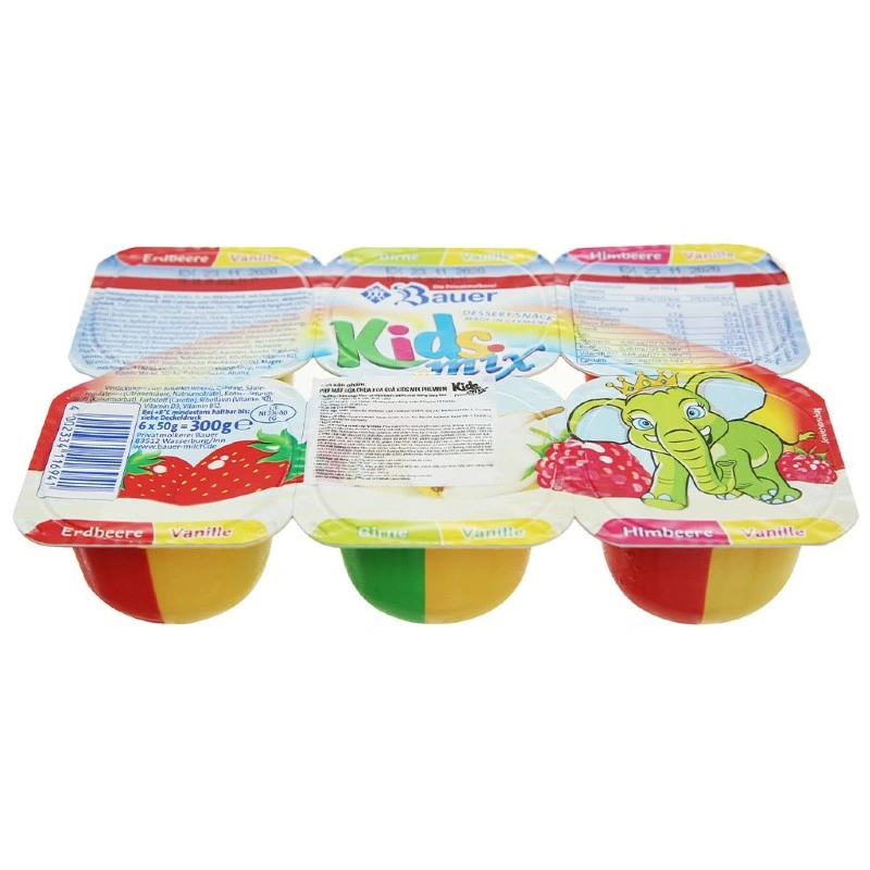 Lốc 6 hộp sữa chua phô mai Kids Mix Premium vị dâu, lê, mâm xôi và vani 50g (từ 6 tháng) 2