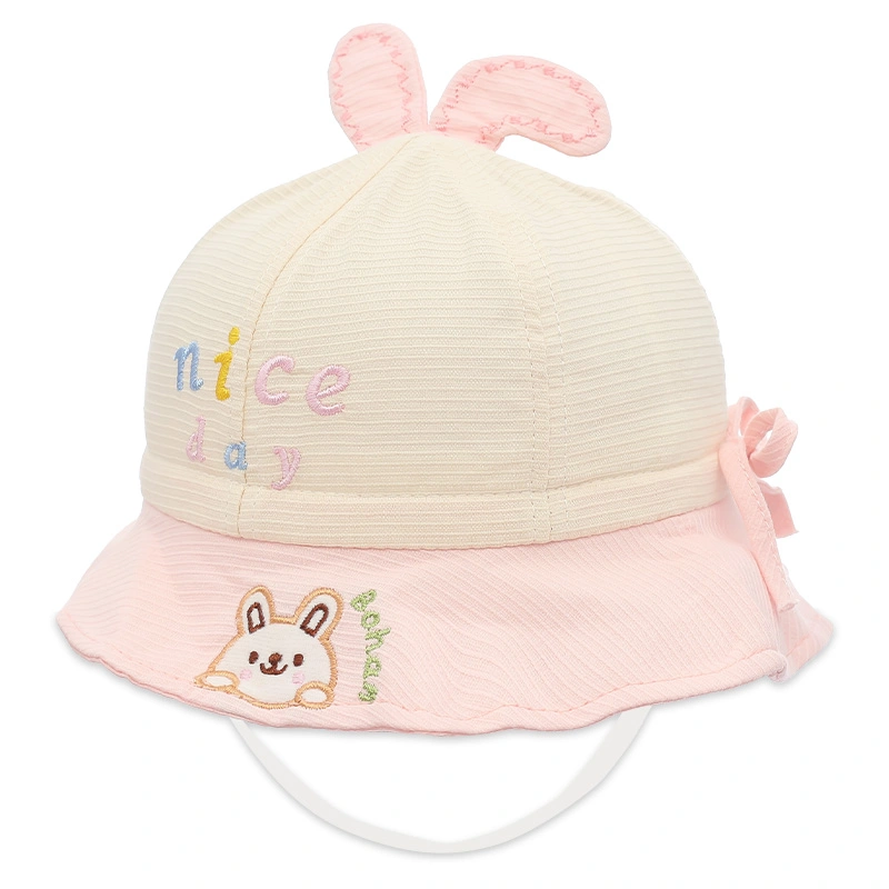 Nón vành cho bé TOP KIDS Nice day màu trắng - hồng 2