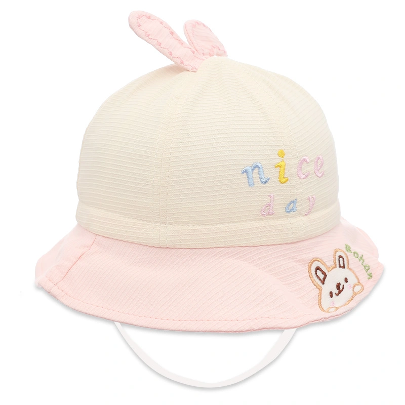 Nón vành cho bé TOP KIDS Nice day màu trắng - hồng 3