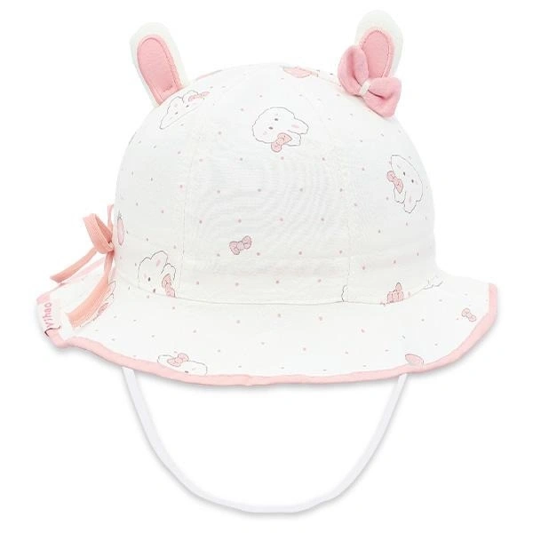 Nón vành TOP KIDS thỏ nơ màu hồng