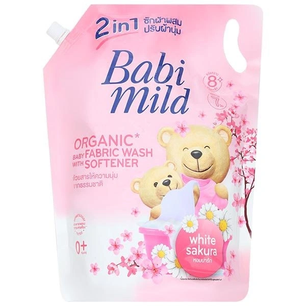 Túi nước giặt xả Babi Mild hương hoa anh đào - Giao bao bì ngẫu nhiên