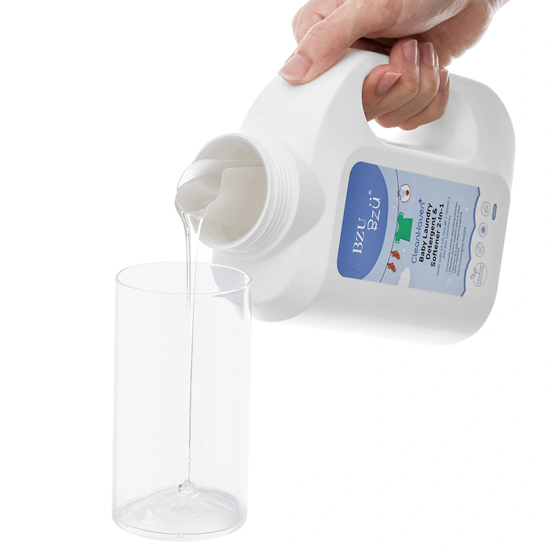 Nước giặt xả quần áo cho bé 2 trong 1 BZU BZU Cleanhaven can 1 lít 4