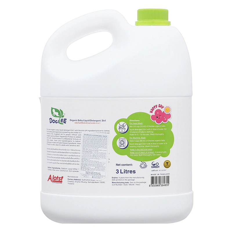 Nước giặt xả quần áo cho bé Docilee Organic - Happy Sky hương xoài can 3 lít 2