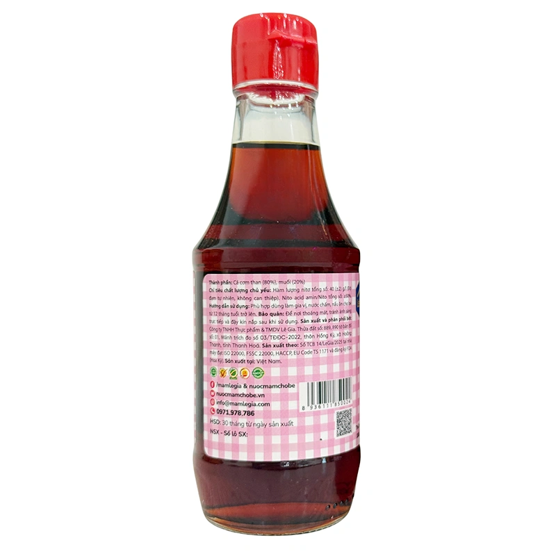 Nước mắm Lê Gia ăn dặm cho bé 40°N chai 200 ml (từ 1 tuổi) - Giao bao bì ngẫu nhiên 3