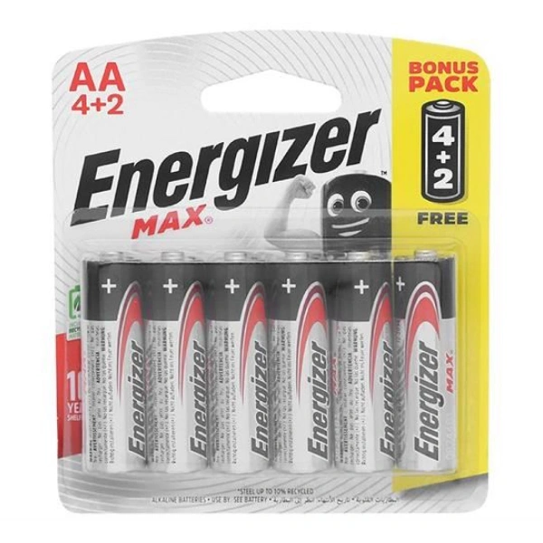 Pin AA 6 Viên Energizer Max E91 BP4+2 1