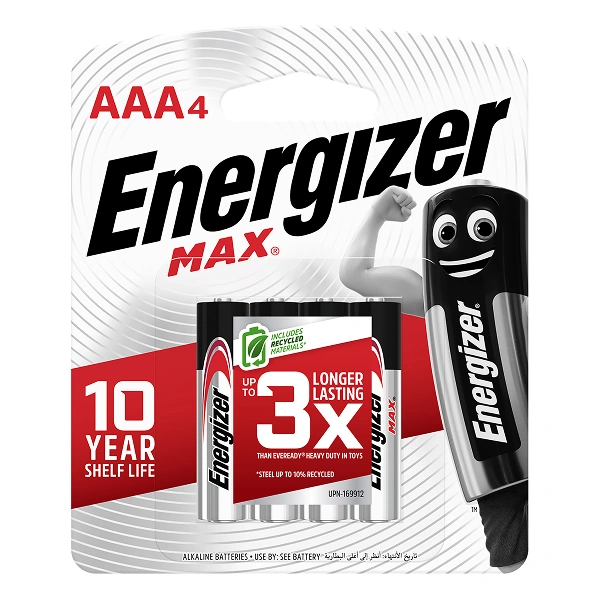 Pin AAA 4 viên Energizer Max E92 BP4