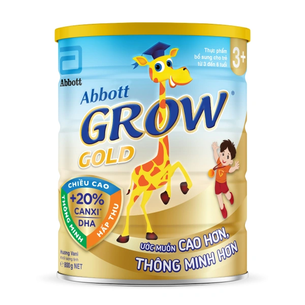 Sữa bột Abbott Grow Gold 3+ hương vani 850g (3 - 6 tuổi) - Giao bao bì ngẫu nhiên 1