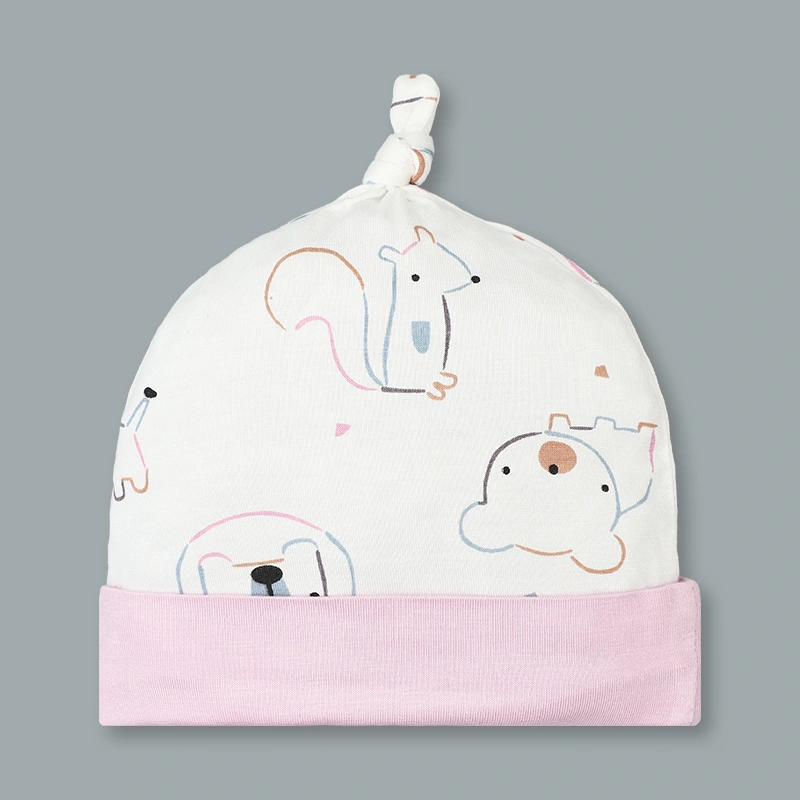 Set bộ tay dài sơ sinh cài chéo in hình thú BabyMommy màu trắng viền hồng 12