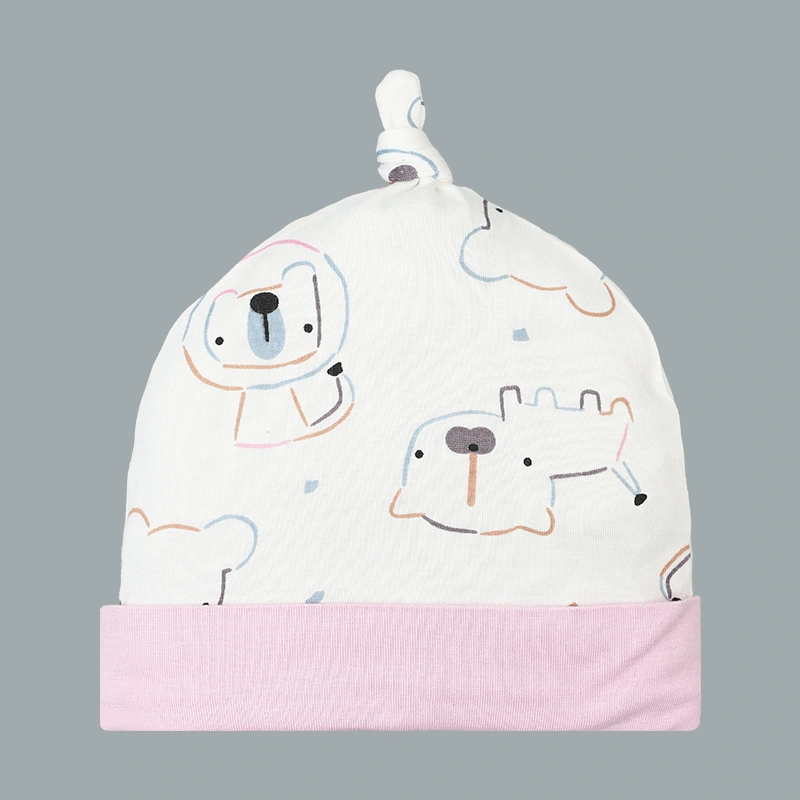 Set bộ tay dài sơ sinh cài chéo in hình thú BabyMommy màu trắng viền hồng 13