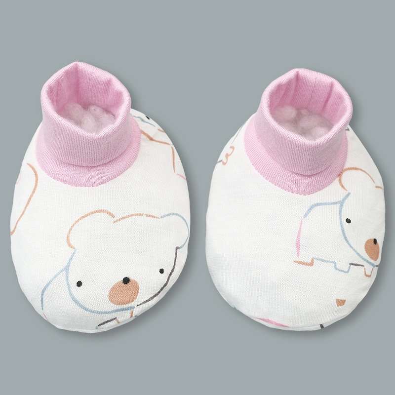 Set bộ tay dài sơ sinh cài chéo in hình thú BabyMommy màu trắng viền hồng 17