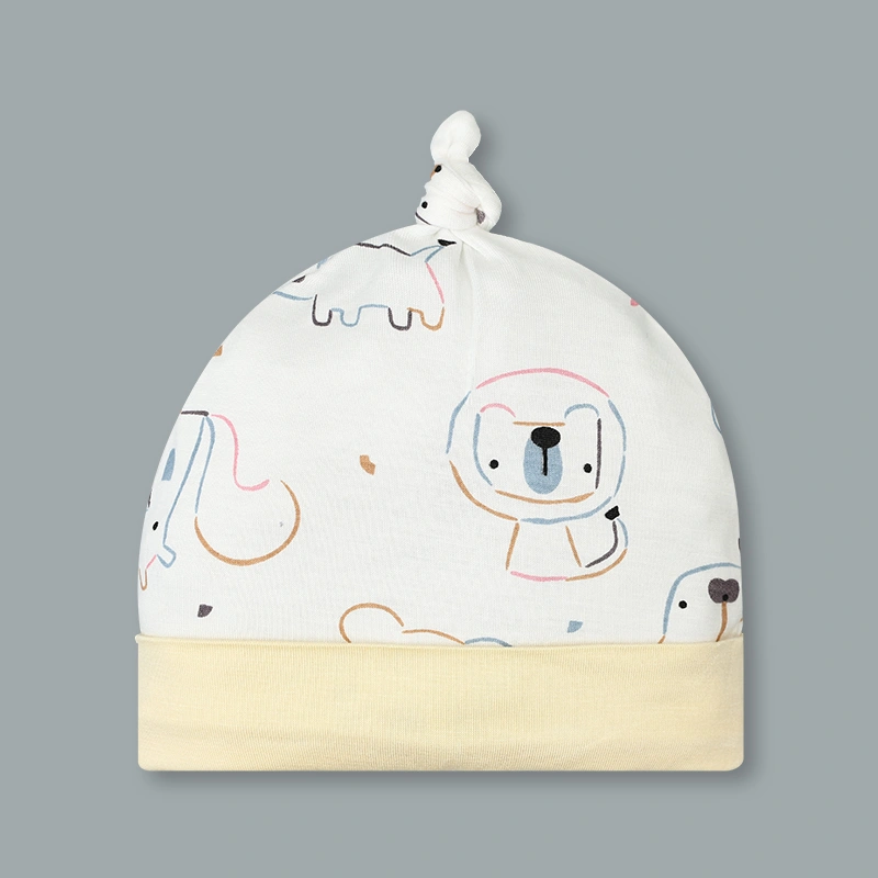 Set bộ tay dài sơ sinh cài chéo in hình thú BabyMommy màu trắng viền hồng 38