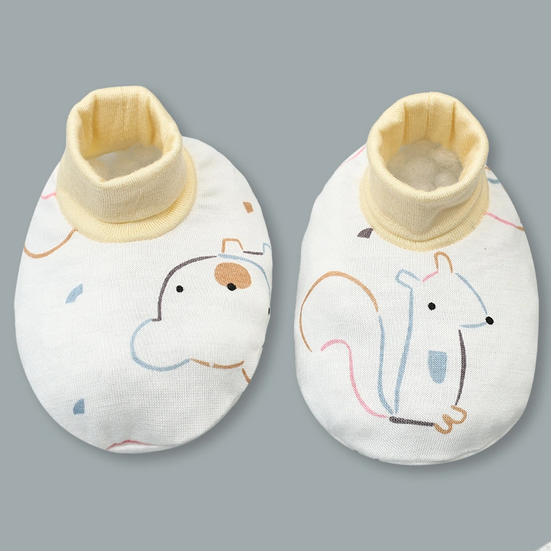 Set bộ tay dài sơ sinh cài chéo in hình thú BabyMommy màu trắng viền hồng 42