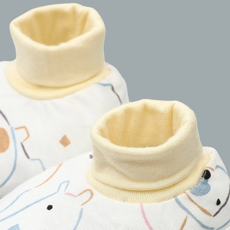 Set bộ tay dài sơ sinh cài chéo in hình thú BabyMommy màu trắng viền hồng 44