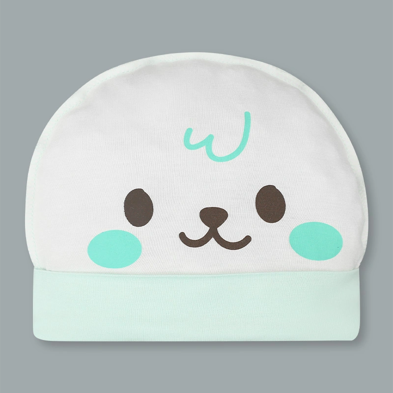 Set bộ tay dài sơ sinh cài giữa in cún BabyMommy màu trắng phối xanh mint 14